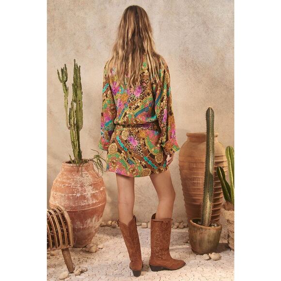 NWT Spell Lovers & Dreamers Blazer Dress Cosmos Pink Size S Colorful Print - Picture 5 of 10